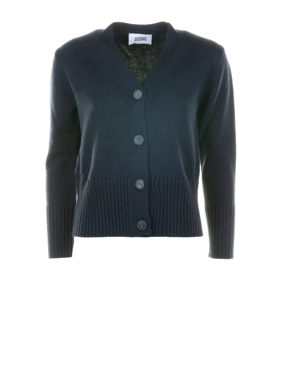 Cardigan blu navy con bottoni