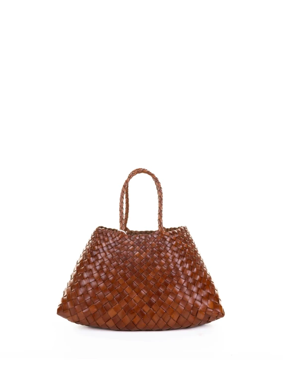 Borsa a spalla in pelle intrecciata