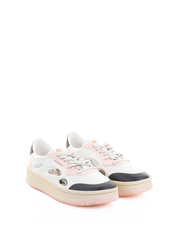 Sneaker White Pink Leather