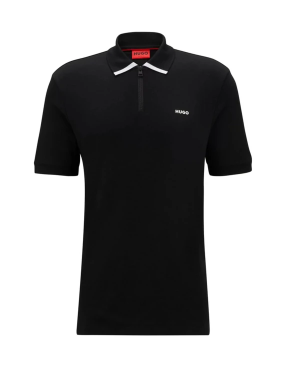 Men's Black Polo with Logo