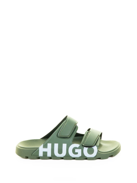 Men's Green Sandal with Logo