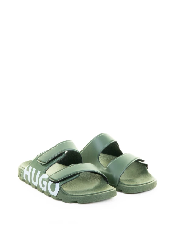 Men's Green Sandal with Logo