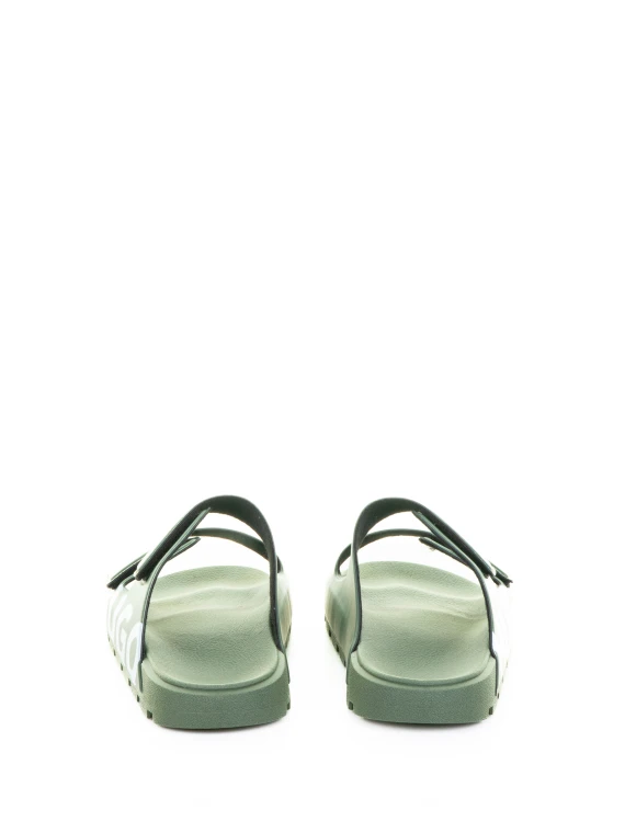 Men's Green Sandal with Logo
