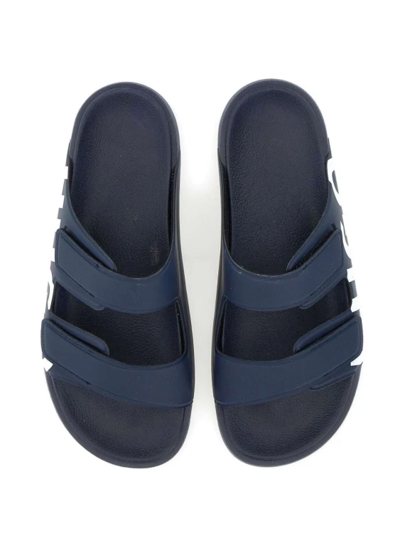 Sandalo blu navy logato uomo