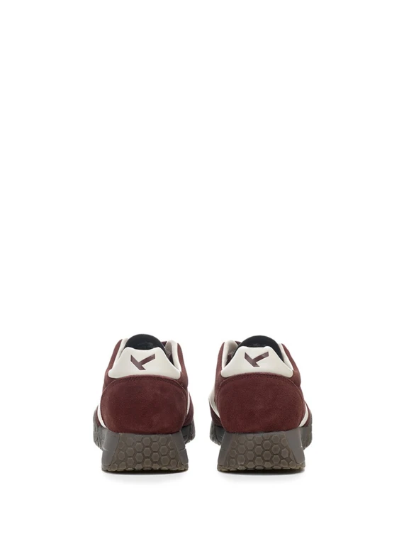 Burgundy men's suede sneakers