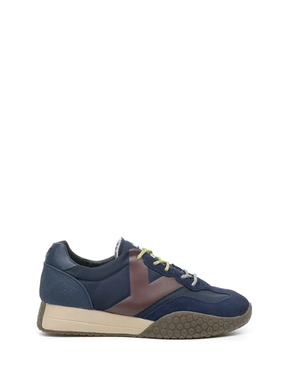 Sneakers uomo blu navy e bordeaux
