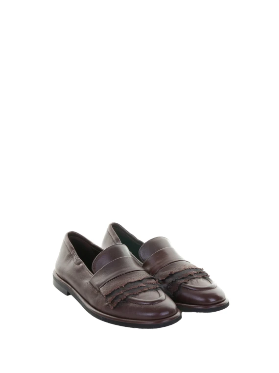 Mocassino marrone in pelle