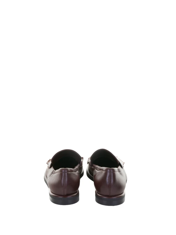 Mocassino marrone in pelle