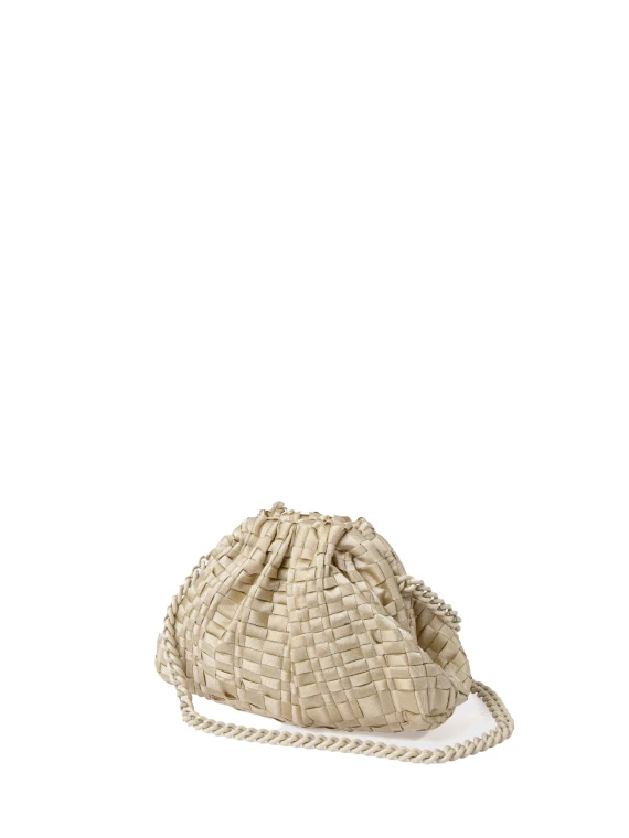 Pochette gold crochet con tracolla