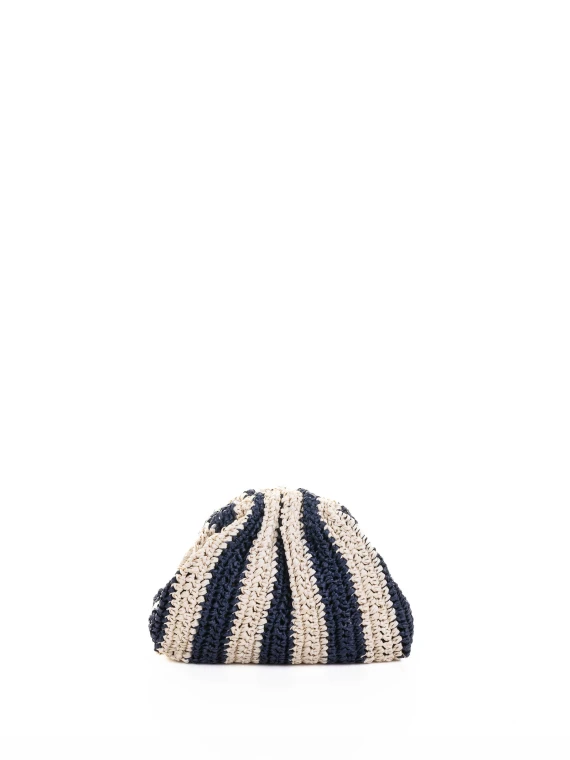 Pochette Mini Game in crochet bicolore