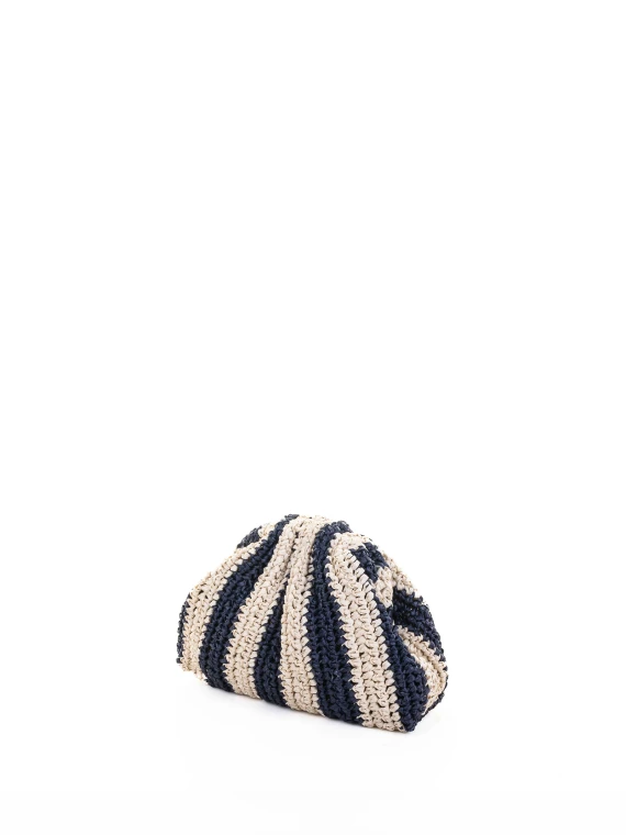 Pochette Mini Game in crochet bicolore