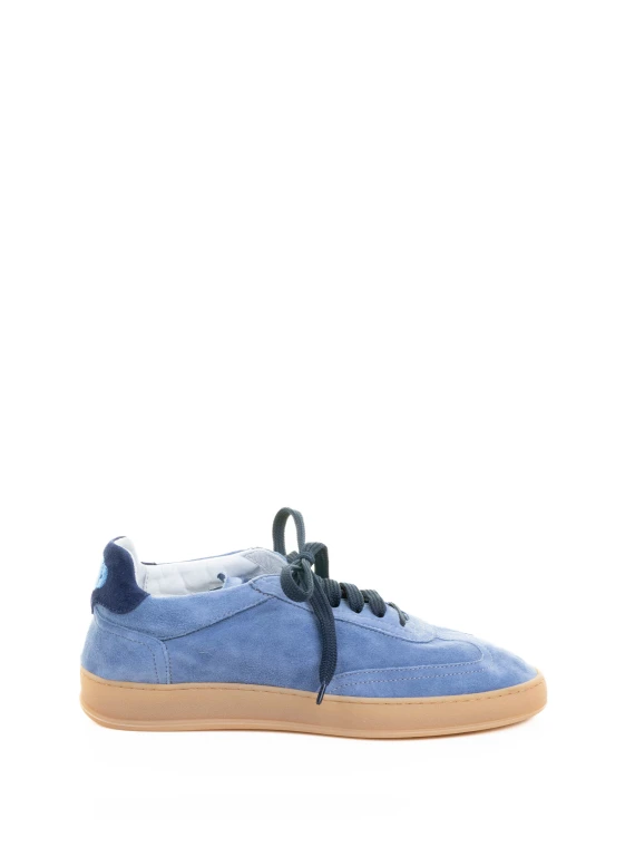 Sneaker donna in suede azzurro