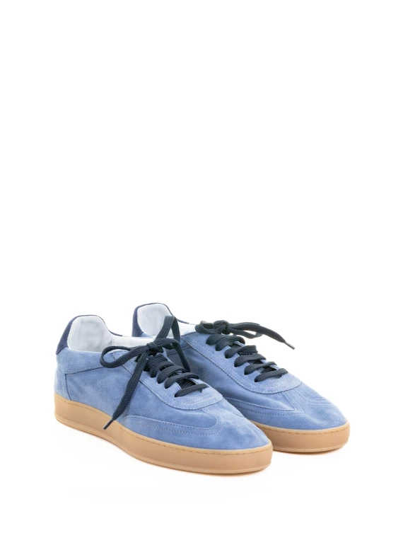 Women's Sneaker in light blue suede