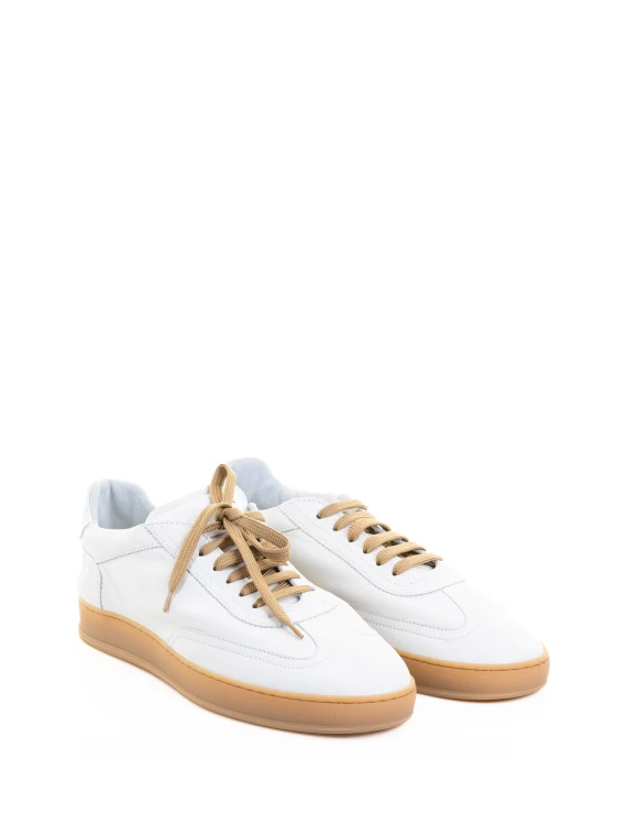 Men's Sneaker in White Suede