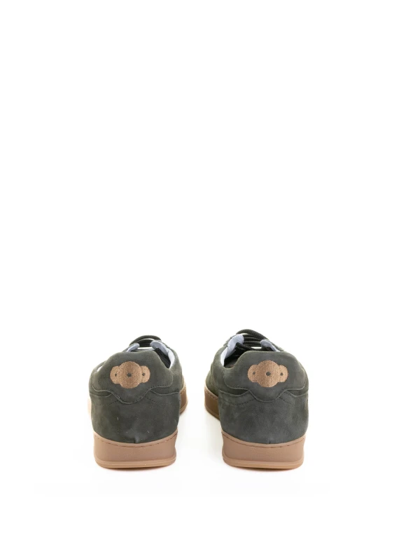 Men's Sneaker in Green Suede