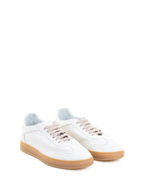 Women's Sneaker in White Suede
