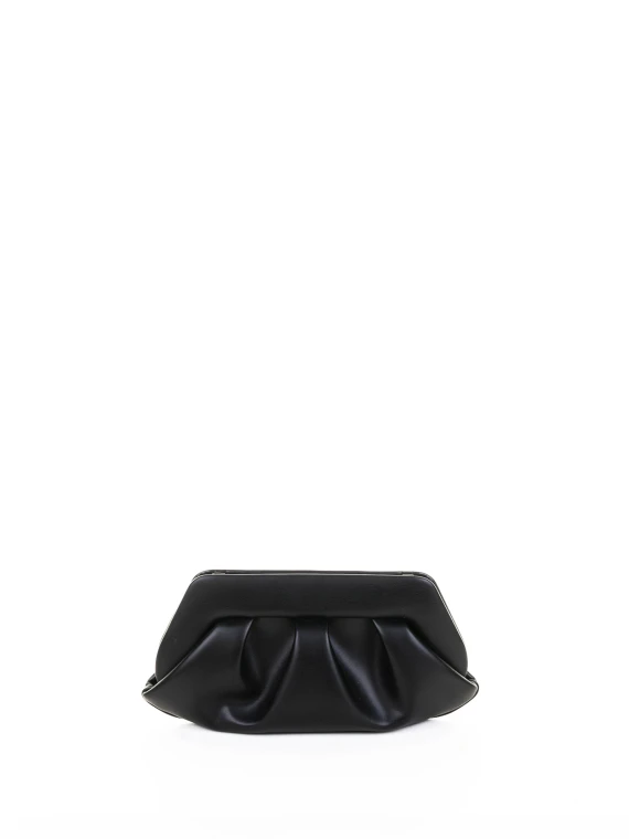 Pochette nera vegan con tracolla