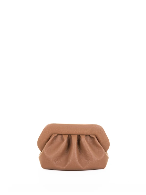 Pochette marrone vegan con tracolla