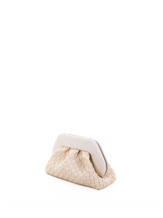 Pochette motivo a quadri vegan con tracolla