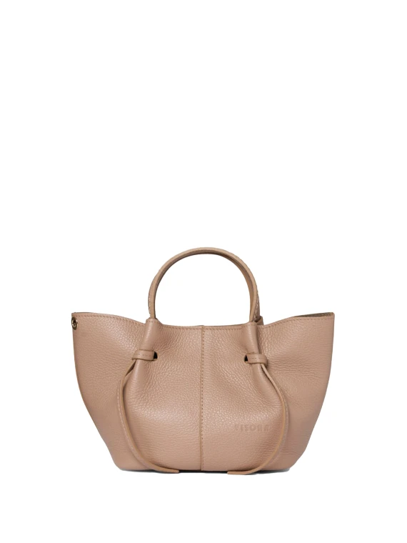 Shopping bag in pelle rosa antico